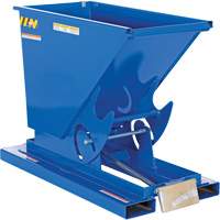 Conteneur autobasculeur, Acier, 1/3 vg³, Bleu Absolute Business Supply