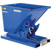 Conteneur autobasculeur, Acier, 1/2 vg³, Bleu Absolute Business Supply