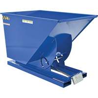 Conteneur autobasculeur, Acier, 1 vg³, Bleu Absolute Business Supply