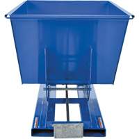 Conteneur autobasculeur, Acier, 1 vg³, Bleu Absolute Business Supply