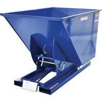 Conteneur autobasculeur, Acier, 1 vg³, Bleu Absolute Business Supply