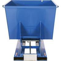 Conteneur autobasculeur, Acier, 1-1/2 vg³, Bleu Absolute Business Supply