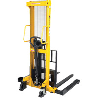Manual Hydraulic Stacker, Hand Pump Operated, 2000 lbs. Capacity, 35" Max Lift Absolute Business Supply