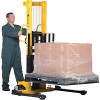 Manual Hydraulic Stacker, Hand Pump Operated, 2000 lbs. Capacity, 35" Max Lift Absolute Business Supply