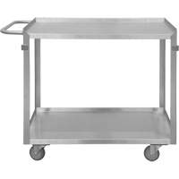 Chariot avec tablettes de calibre industriel, 2 Tiers, 22-1/2" la x 34" h x 42-7/16" p, Capacit&eacute; 600 lb Absolute Business Supply