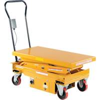 DC Powered Hydraulic Scissor Lift Elevating Cart, Steel, 39-3/4" L x 20-1/2" W, 1000 lbs. Capacity Absolute Business Supply