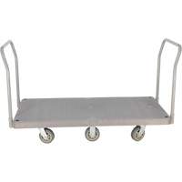 Chariot &agrave; plateforme en plastique robuste, 60" lo x 30" la, 3000 lb cap, Roues Polyur&eacute;thane Absolute Business Supply