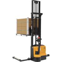 Double Mast Stacker, Electric Operated, 2200 lbs. Capacity, 150" Max Lift Absolute Business Supply