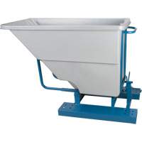 Self-Dumping Hopper, Polyethylene, 5/8 cu.yd., Grey Absolute Business Supply