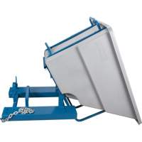 Self-Dumping Hopper, Polyethylene, 5/8 cu.yd., Grey Absolute Business Supply