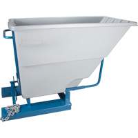 Self-Dumping Hopper, Polyethylene, 1-1/10 cu.yd, Grey Absolute Business Supply