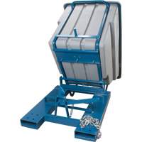Self-Dumping Hopper, Polyethylene, 1-1/10 cu.yd, Grey Absolute Business Supply