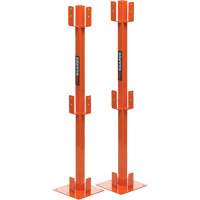 Poteaux temporaires ProGuards pour barri&egrave;re de s&eacute;curit&eacute;, 8" la x 39" h, Orange Absolute Business Supply