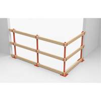 Poteaux temporaires ProGuards pour barri&egrave;re de s&eacute;curit&eacute;, 8" la x 39" h, Orange Absolute Business Supply