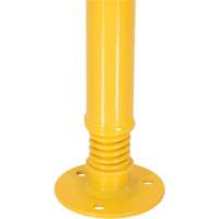 Spring Loaded Bollard, Steel, 42" H x 2-1/8" W, Yellow Absolute Business Supply