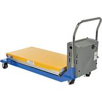 DC Powered & Manual Scissor Lift Table, Steel, 48" L x 24" W, 1000 lbs. Capacity Absolute Business Supply