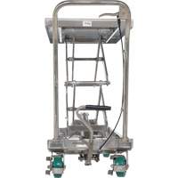 Manual Hydraulic Scissor Lift Table, 36-1/4" L x 19-3/8" W, Stainless Steel, 600 lbs. Capacity Absolute Business Supply