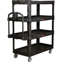 Heavy-Duty Ergo Utility Cart, 4 Tiers, 24-1/4" x 62-2/5" x 54-1/10", 700 lbs. Capacity Absolute Business Supply