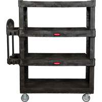 Heavy-Duty Ergo Utility Cart, 4 Tiers, 24-1/4" x 62-2/5" x 54-1/10", 700 lbs. Capacity Absolute Business Supply