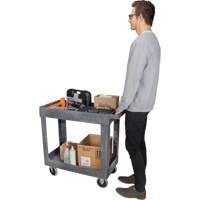 Chariot utilitaire pour l'entretien, 2 tiers, 16-1/2" x 32-1/2" x 34-1/2", Capacit&eacute; 550 lb Absolute Business Supply