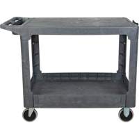 Chariot utilitaire pour l'entretien avec tablette plate, 2 tiers, 25-1/4" x 32-1/4" x 44", Capacit&eacute; 550 lb Absolute Business Supply