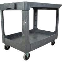 Chariot utilitaire pour l'entretien avec tablette plate, 2 tiers, 25-1/4" x 32-1/4" x 44", Capacit&eacute; 550 lb Absolute Business Supply