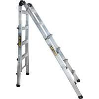 Telescoping Multi-Position Ladder, Aluminum, 300 lbs., CSA Grade 1A Absolute Business Supply