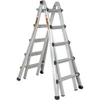 Telescoping Multi-Position Ladder, Aluminum, 300 lbs., CSA Grade 1A Absolute Business Supply