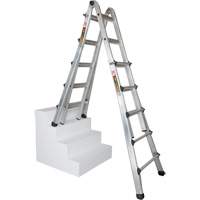 Telescoping Multi-Position Ladder, Aluminum, 300 lbs., CSA Grade 1A Absolute Business Supply