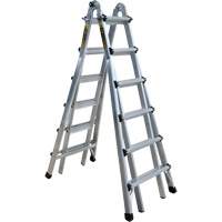 Telescoping Multi-Position Ladder, Aluminum, 300 lbs. Absolute Business Supply