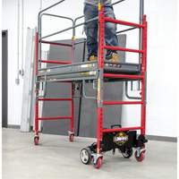 Trousse compl&egrave;te d'&eacute;chafaud motoris&eacute; Buildman Baker 6', 31" p x 118-3/4" h Absolute Business Supply