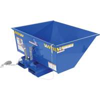 Conteneur autobasculeur en style D &agrave; profil bas, Acier, 1/2 vg³, Bleu Absolute Business Supply