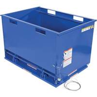 Contenant autobasculeur &agrave; fond ouvrant, Acier, 1 vg³, Bleu Absolute Business Supply