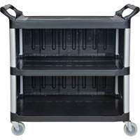 Chariot utilitaire, 3 tiers, 19-3/4" x 37-1/2" x 40-1/4", Capacit&eacute; 250 lb Absolute Business Supply