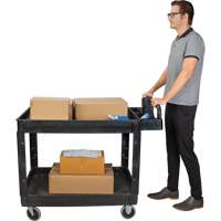 Chariot utilitaire, 2 tiers, 25-5/8" x 33-1/2" x 43-3/4", Capacit&eacute; 550 lb Absolute Business Supply
