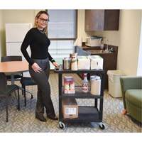 Chariot utilitaire &eacute;lectrique, 3 tiers, 24" x 42" x 18", Capacit&eacute; 300 lb Absolute Business Supply