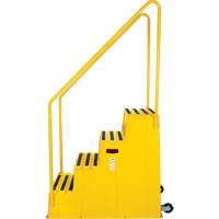 Escabeau industriel, 4 marches, 44" x 22-1/4" x Hauteur 65-1/8" Absolute Business Supply