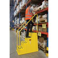 Escabeau industriel, 4 marches, 44" x 22-1/4" x Hauteur 65-1/8" Absolute Business Supply