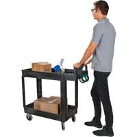 Chariot utilitaire, 2 tiers, 17-1/8" x 33-1/2" x 37-5/8", Capacit&eacute; 550 lb Absolute Business Supply