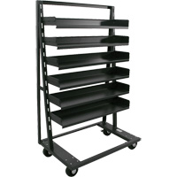 Chariot &agrave; cadre en A robuste &agrave; un c&ocirc;t&eacute; avec 6 plateaux, 38" x 25" x 63", Capacit&eacute; 2500 lb Absolute Business Supply