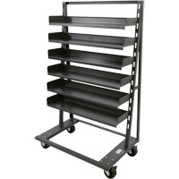Chariot &agrave; cadre en A robuste &agrave; un c&ocirc;t&eacute; avec 6 plateaux, 38" x 25" x 63", Capacit&eacute; 2500 lb Absolute Business Supply