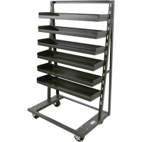 Chariot &agrave; cadre en A robuste &agrave; un c&ocirc;t&eacute; avec 6 plateaux &agrave; rebords, 38" x 25" x 63", Capacit&eacute; 2500 lb Absolute Business Supply