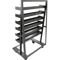 Chariot &agrave; cadre en A robuste &agrave; un c&ocirc;t&eacute; avec 6 plateaux &agrave; rebords, 38" x 25" x 63", Capacit&eacute; 2500 lb Absolute Business Supply