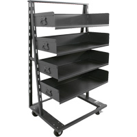 Chariot &agrave; cadre en A robuste &agrave; un c&ocirc;t&eacute; avec 4 grands plateaux, 38" x 25" x 63", Capacit&eacute; 2500 lb Absolute Business Supply