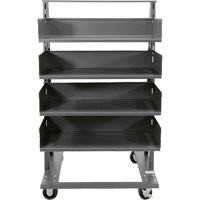 Chariot &agrave; cadre en A robuste &agrave; un c&ocirc;t&eacute; avec 4 grands plateaux, 38" x 25" x 63", Capacit&eacute; 2500 lb Absolute Business Supply