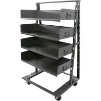 Chariot &agrave; cadre en A robuste &agrave; un c&ocirc;t&eacute; avec 4 grands plateaux, 38" x 25" x 63", Capacit&eacute; 2500 lb Absolute Business Supply