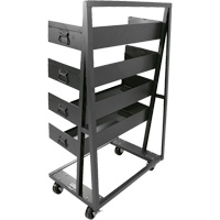 Chariot &agrave; cadre en A robuste &agrave; un c&ocirc;t&eacute; avec 4 grands plateaux, 38" x 25" x 63", Capacit&eacute; 2500 lb Absolute Business Supply