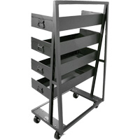 Chariot &agrave; cadre en A robuste &agrave; un c&ocirc;t&eacute; avec 4 grands plateaux &agrave; rebord, 38" x 25" x 63", Capacit&eacute; 2500 lb Absolute Business Supply
