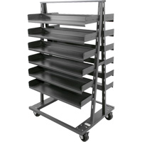 Chariot &agrave; cadre en A robuste &agrave; deux c&ocirc;t&eacute;s avec 12 plateaux, 38" x 30" x 63", Capacit&eacute; 2500 lb Absolute Business Supply