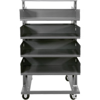 Chariot &agrave; cadre en A robuste &agrave; deux c&ocirc;t&eacute;s avec 8 plateaux &agrave; rebords, 38" x 30" x 63", Capacit&eacute; 2500 lb Absolute Business Supply